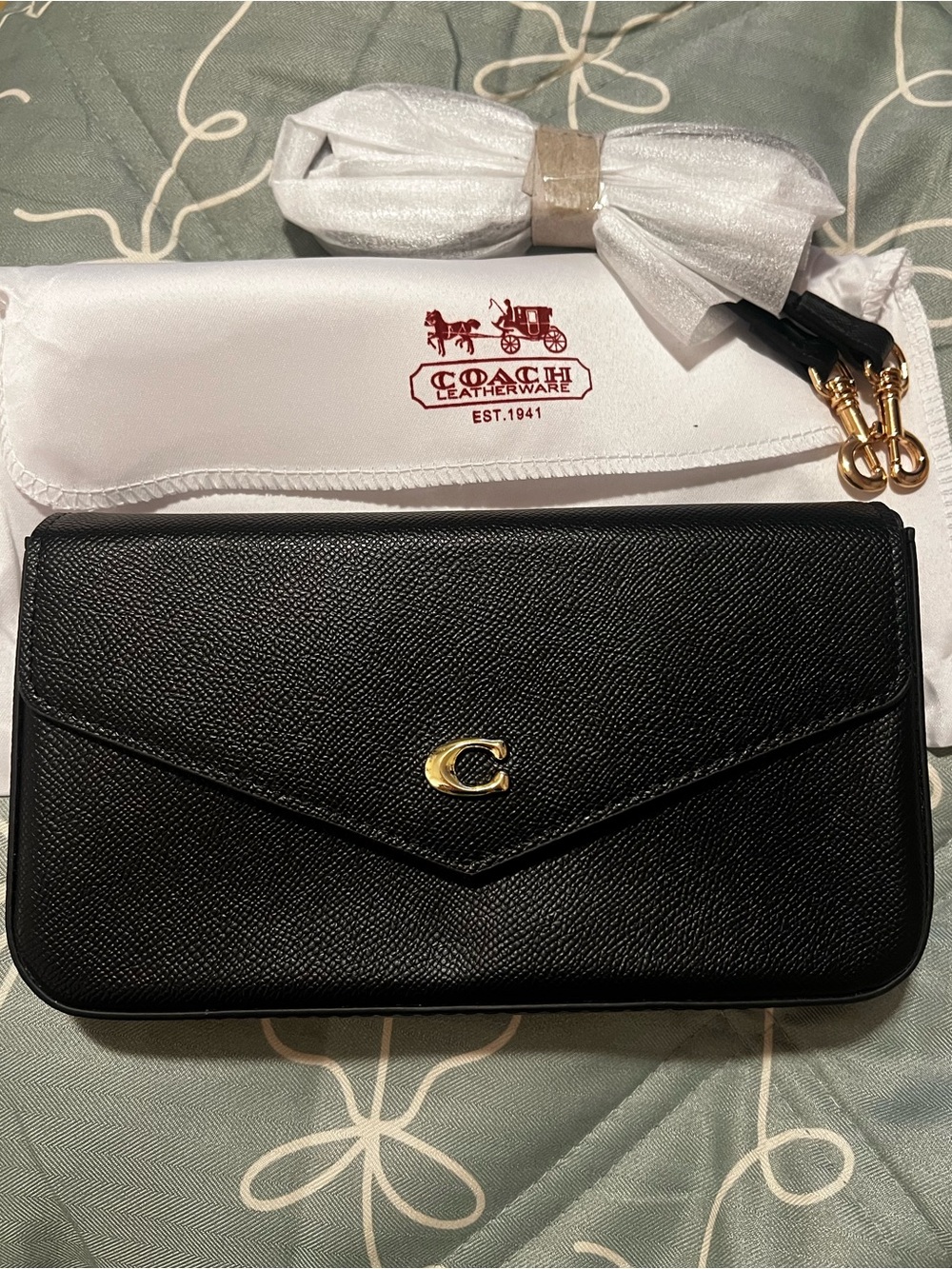 Coach Black Pebbled Bag